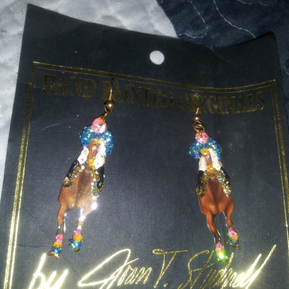 Designer Horse/Jockey earrings